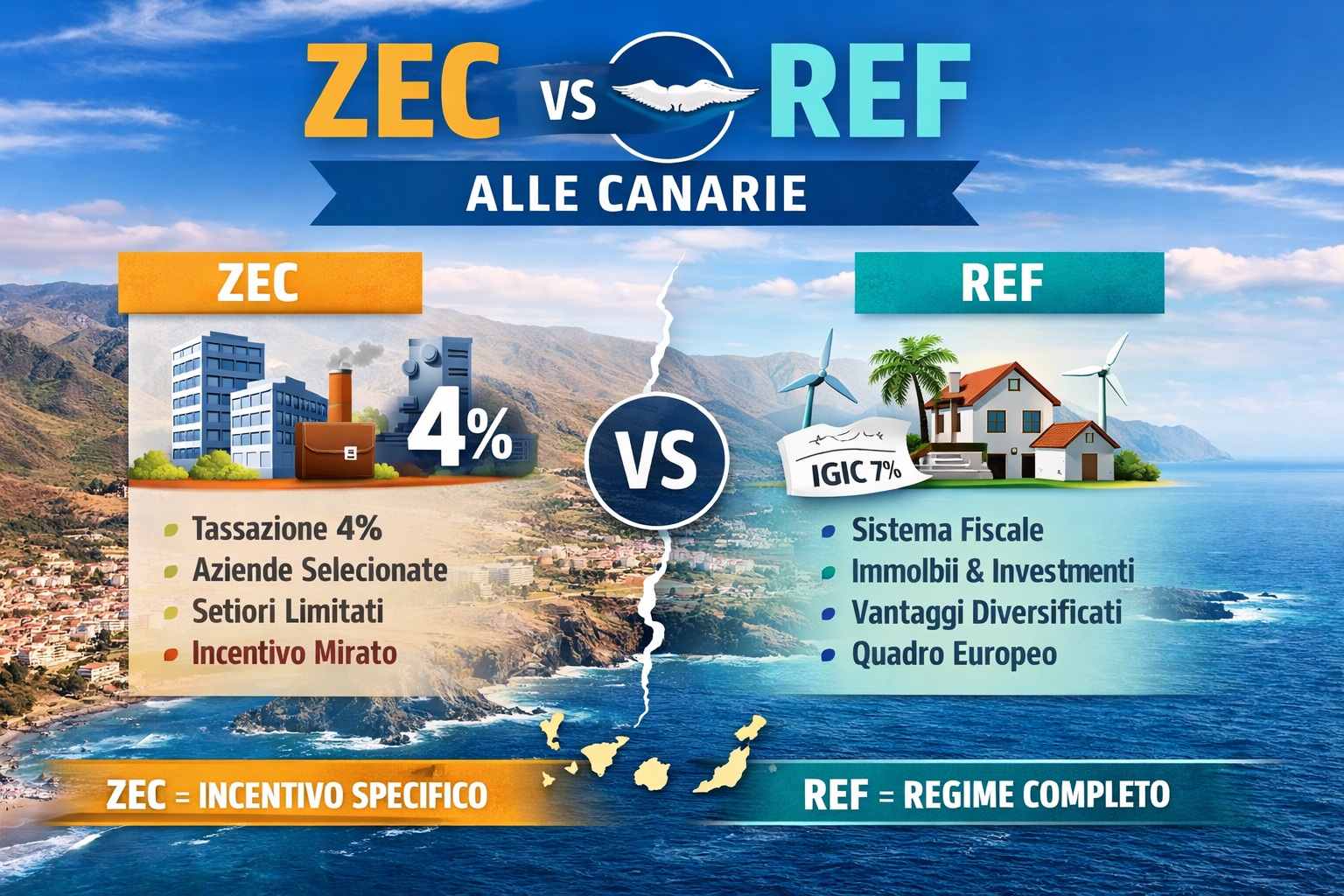 Fiscalità alle Canarie Perché la ZEC non è il quadro completo e cosa prevede davvero il REF Fiscalità alle Canarie Perché la ZEC non è il quadro completo e cosa prevede davvero il REF