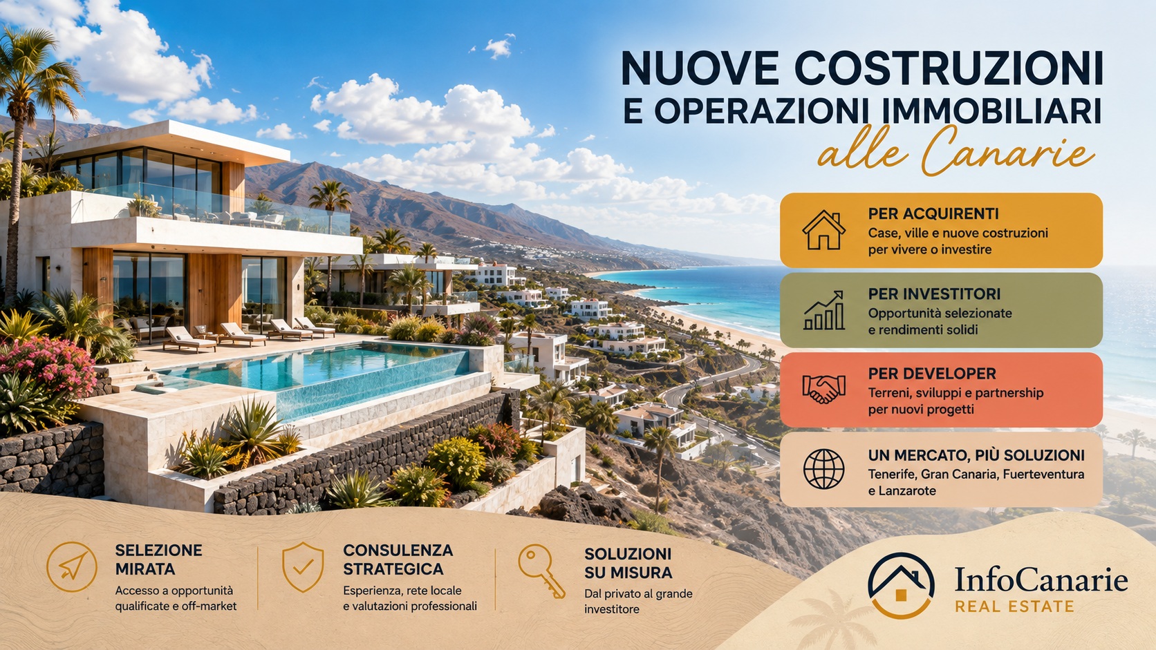 Nuove costruzioni e operazioni immobiliari alle Canarie - InfoCanarie Real Estate NUOVE COSTRUZIONI ED OPERAZIONI IMMOBILIARI ALLE CANARIE InfoCanarie Promotion and Consulting
