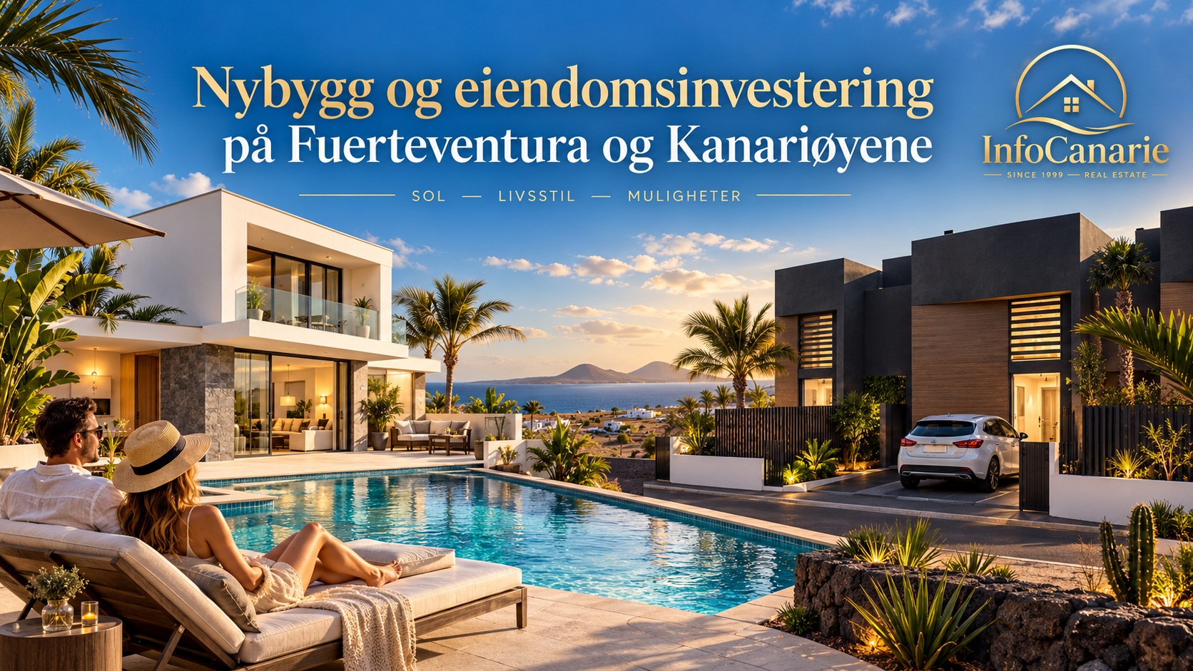 Nybygg på Fuerteventura for norske kjøpere med villaer, rekkehus, privat basseng og eiendomsinvestering på Kanariøyene Nybygg og eiendomsinvestering på Fuerteventura og Kanariøyene InfoCanarie