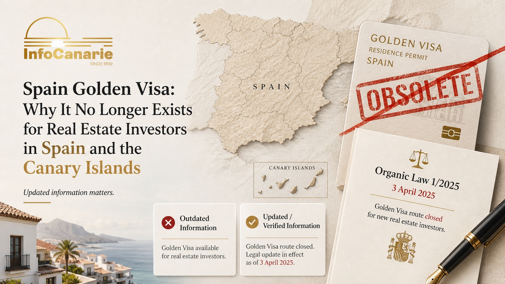 Spain Golden Visa Why It No Longer Exists for Real Estate Investors in Spain and the Canary Islands Spain Golden Visa Why It No Longer Exists for Real Estate Investors in Spain and the Canary Islands